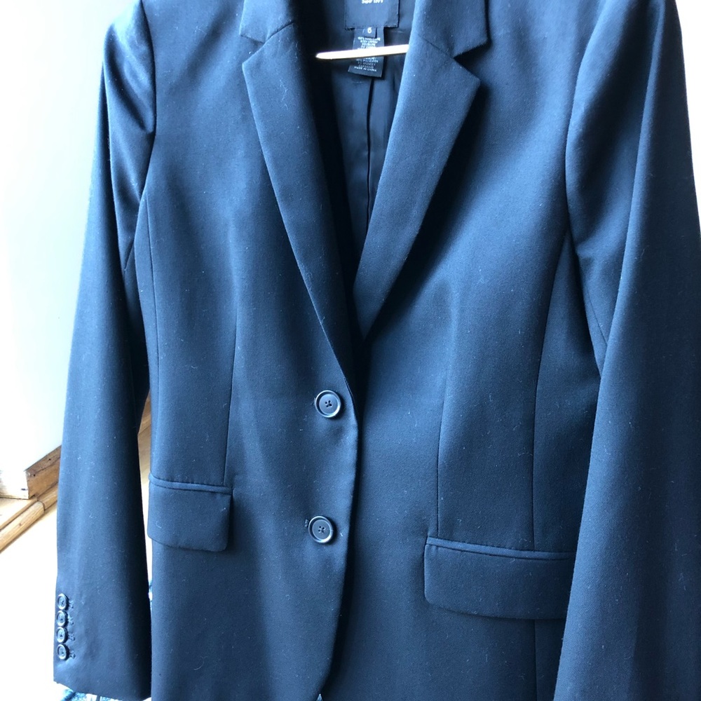 J.Crew Super 120s suit jacket, black